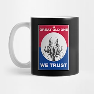 Cthulhu For President USA 2024 Election Red Blue - In Great Old One We Trust Mug